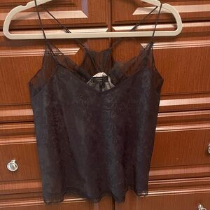 Anthropologie Elegant Black Lace Cami Top
